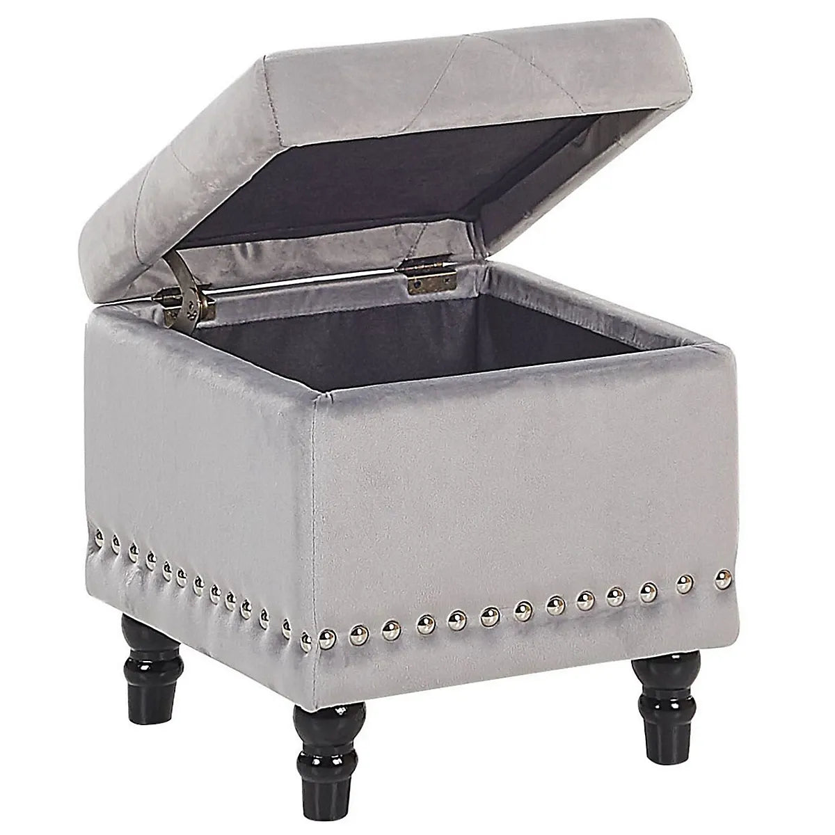 Loretto Velvet Storage Pouffe for Glamorous Living Rooms-Furniture Kingdom